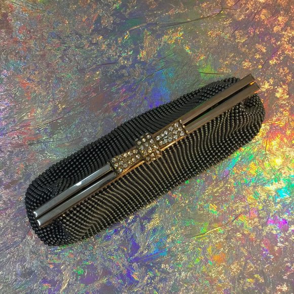 Leko London Metal evening clutch w crossbody chain - Picture 4 of 5